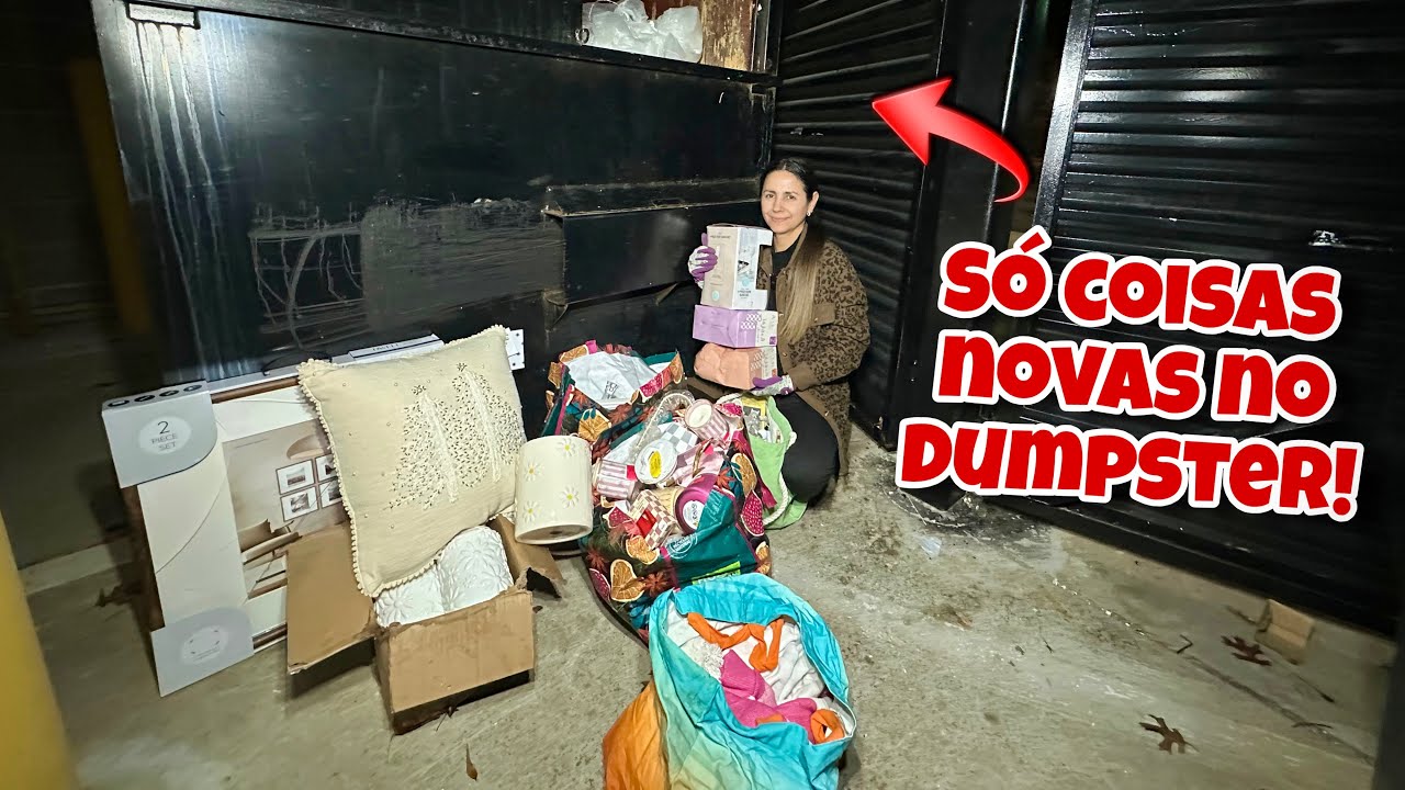 Só coisas novas no dumpster dos Estados Unidos!🇺🇸