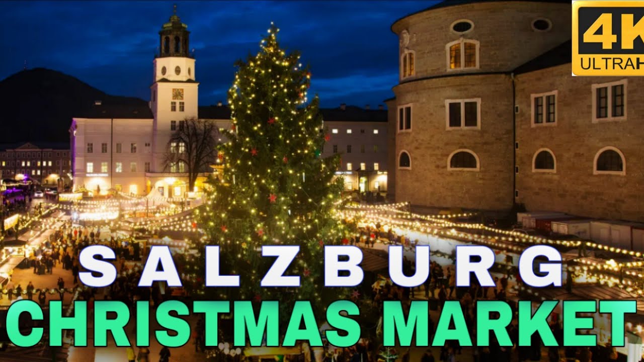 Salzburg Christmas Market 2025 : Evening Magic, Lights and Krampuslauf 4K UHD