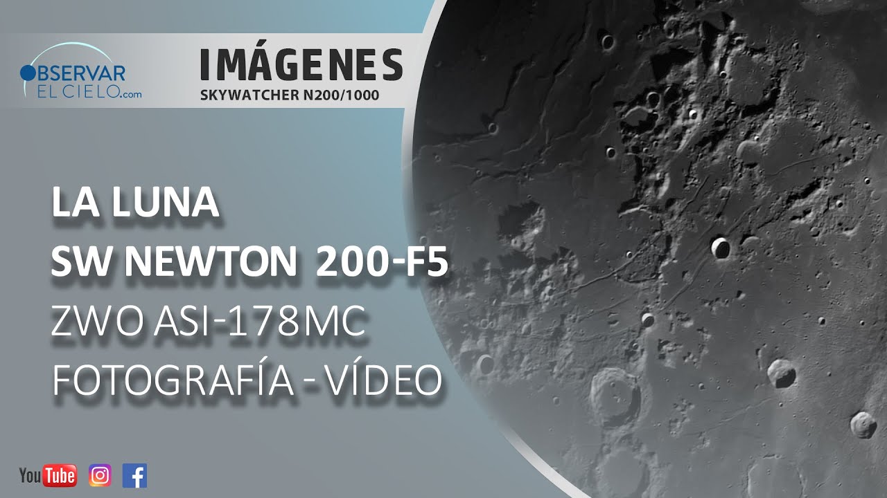 LA LUNA CON NEWTON SKYWATCHER N200/1000