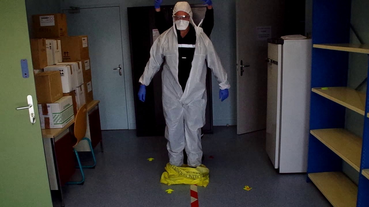 Protocole COVID   D&eacute;shabillage Tyvec   SDIS 12