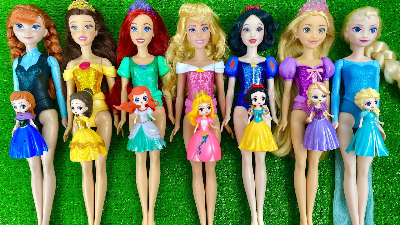 Disney Princess Doll Makeover ~ DIY Miniature Ideas for Barbie - Wig, Dress, Faceup, andMore! DIY