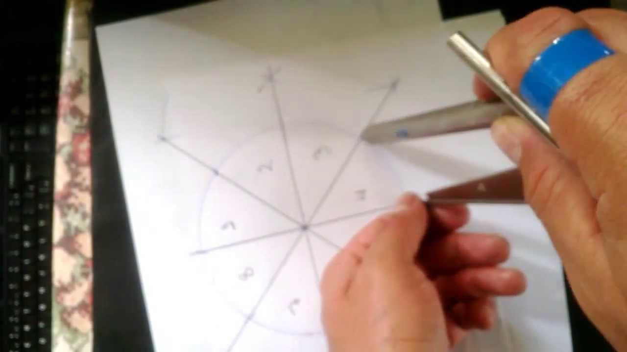 Dividir um circulo ou flange em 4, 8 ...