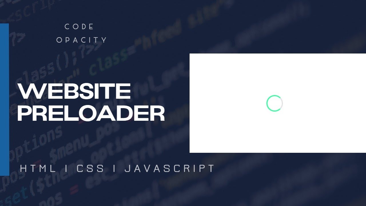 How to Create Preloader for website | CSS Animation