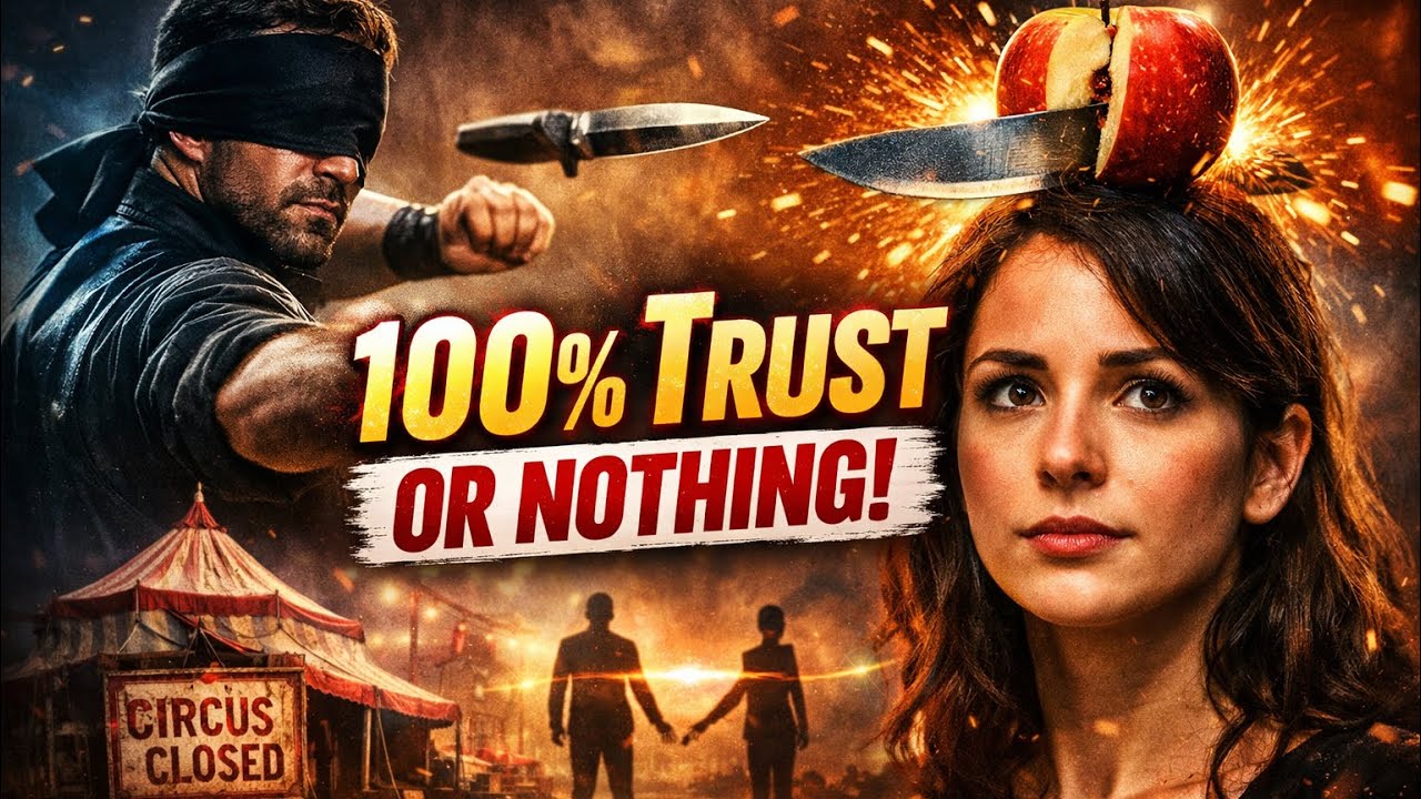 Unbreakable Trust: The Thrilling Circus Knife-Throwing Challenge Revealed!