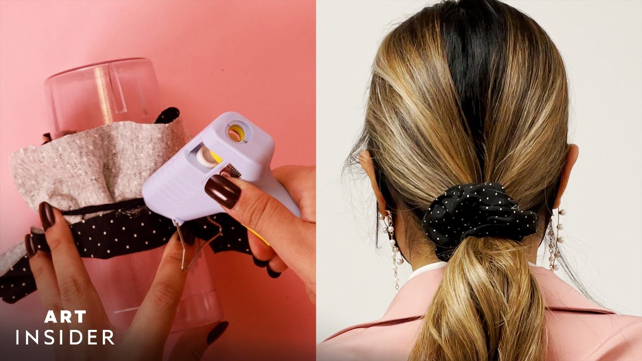 How To DIY No-Sew Scrunchies With Hot Glue