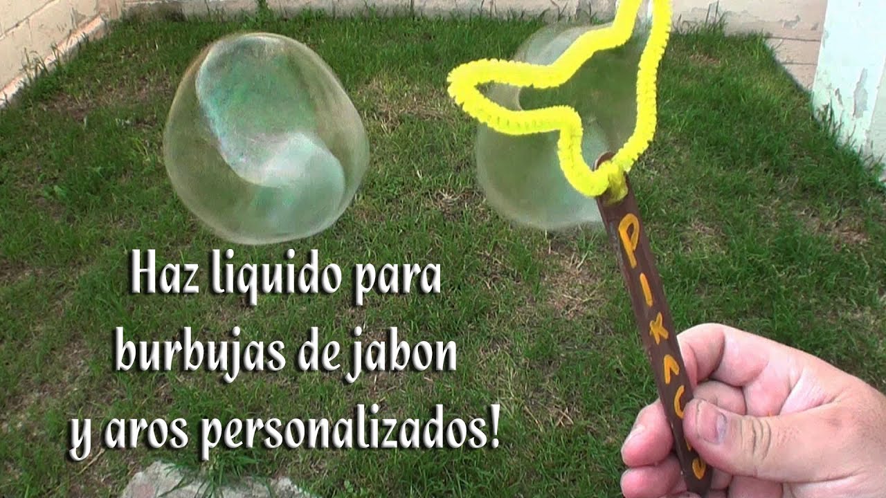 Como hacer el liquido para hacer burbujas y arillos personalizados