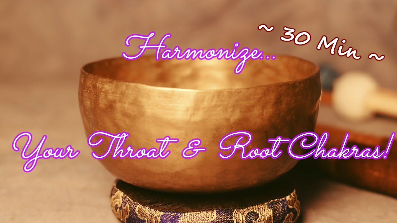THROAT & ROOT CHAKRA MEDITATION in 432 hz ~ 30 MIN ~ BOWL #S319  PEACE! WWW.TEMPLESOUNDS.NET