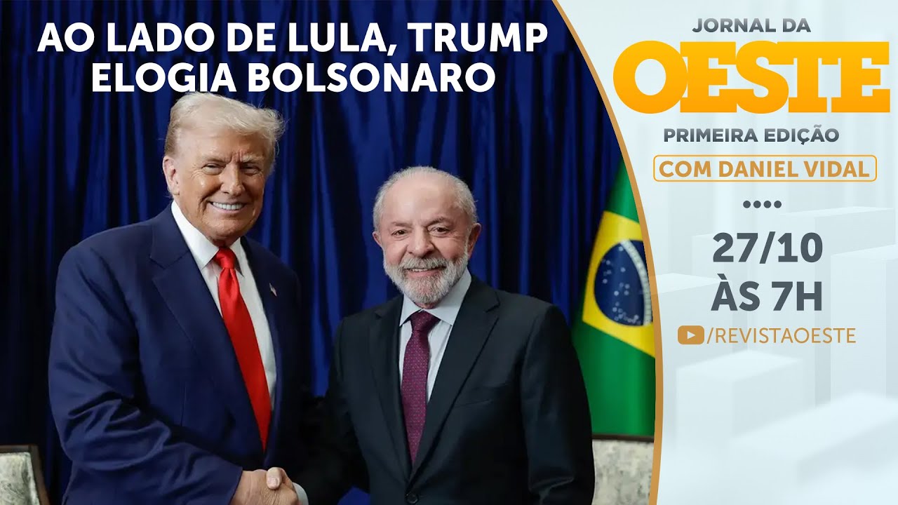 COM LULA, TRUMP ELOGIA BOLSONARO | JORNAL DA OESTE - PRIMEIRA EDIÇÃO, com Daniel Vidal | 27/10/2025