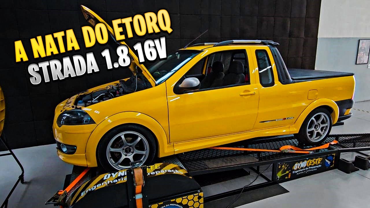 TURBO N&Atilde;O,  POT&Ecirc;NCIA SIM! Fiat Strada 1.8 16v Receita Aspirada com Remap C&acirc;mbio Curto e Rodas Leves!