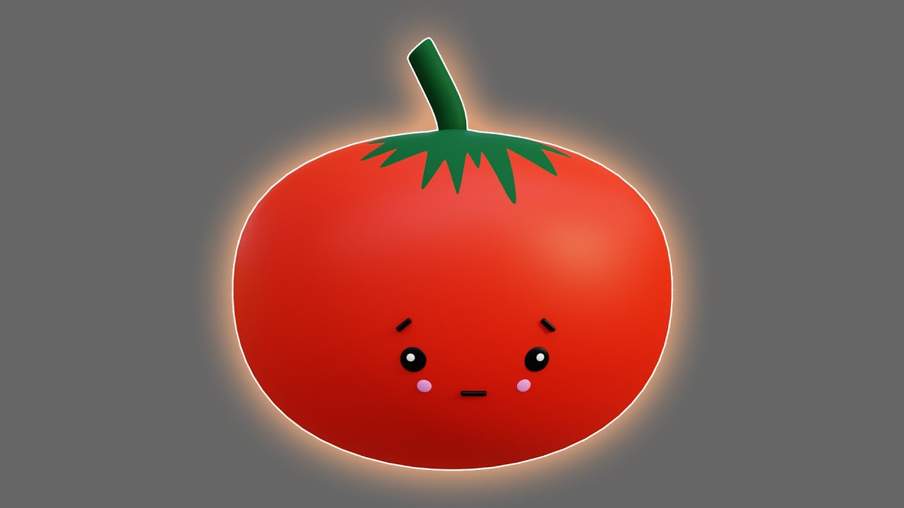 Modeling a tomato character - Blender Tutorial