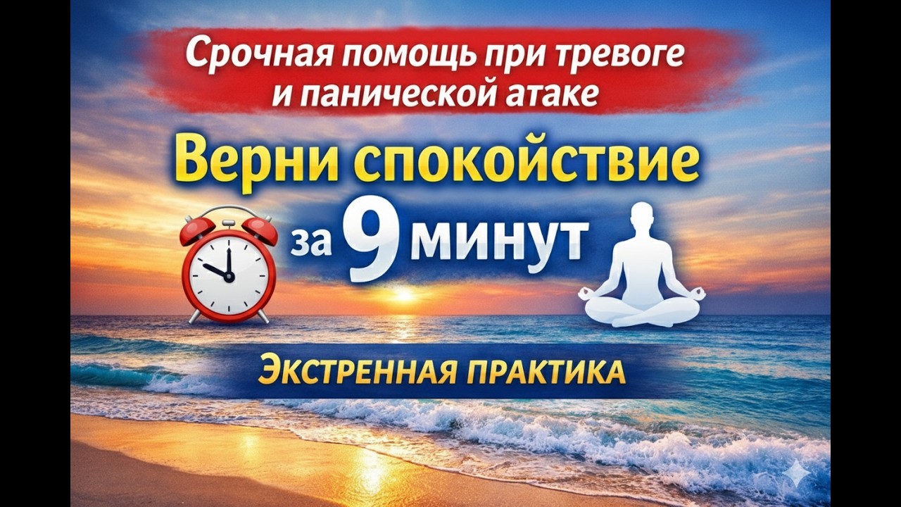🧘‍♀️Медитация💥Скорая помощь при тревоге и панической атаке💥#тревога#самопомощь#паника#дыхание#stress