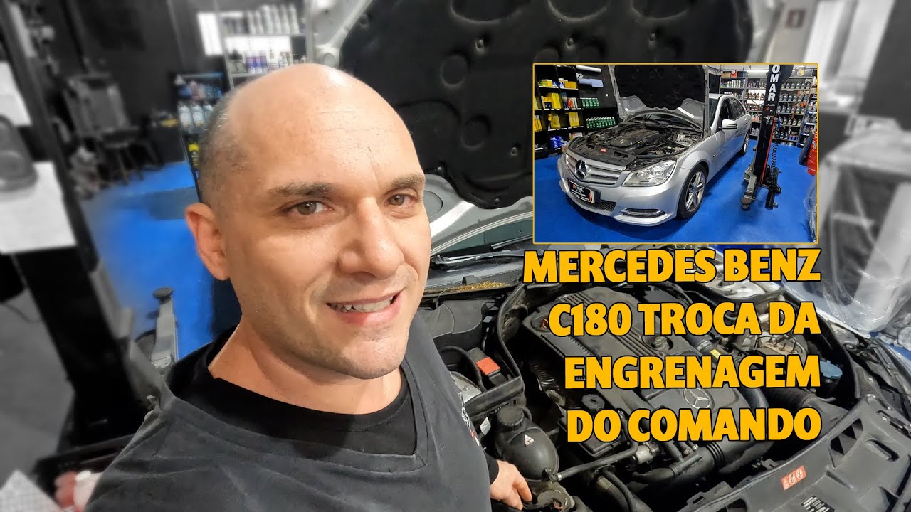 MERCEDES BENZ C180 TROCA DA ENGRENAGEM DO COMANDO