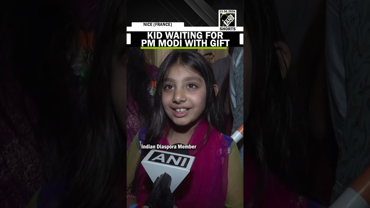 Kid waiting for PM Modi with gift in France&rsquo;s Nice | G7 Summit