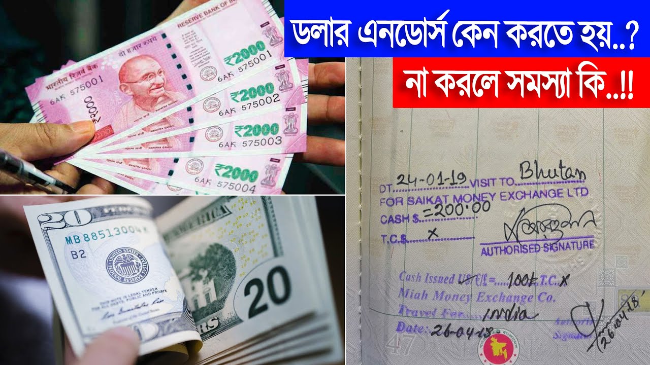 dollar endorsement in passport || পাসপোর্টে কেন ডলার এনডোর্সমেন্ট করতে হয় ||Why Dollar Endorsement