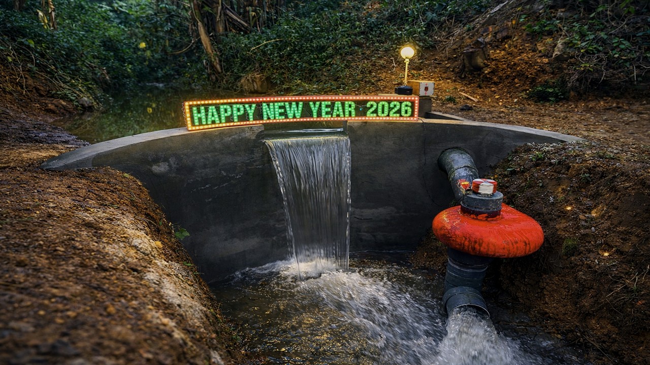 Construction of a hydroelectric dam to welcome the new year 2026.