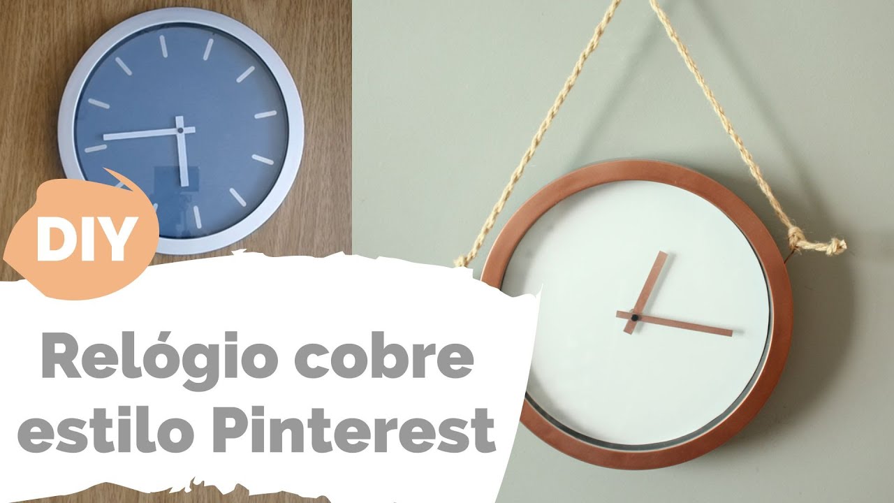 DIY | Relógio cobre com decoração estilo Pinterest | Por GavetaMix