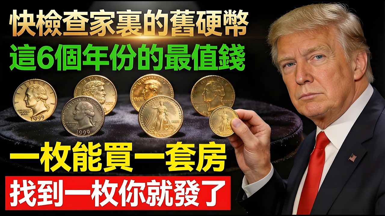 一枚硬幣能換一套房？這6種舊金幣非常值錢！家裏有舊硬幣的趕緊檢查，找到一枚就發了！#硬幣收藏 #金幣 #雙鷹金幣  #傳家寶#財神爺#古董 #美國老金幣 #美國硬幣 #現金 #暴富 #撿漏 #美國生活
