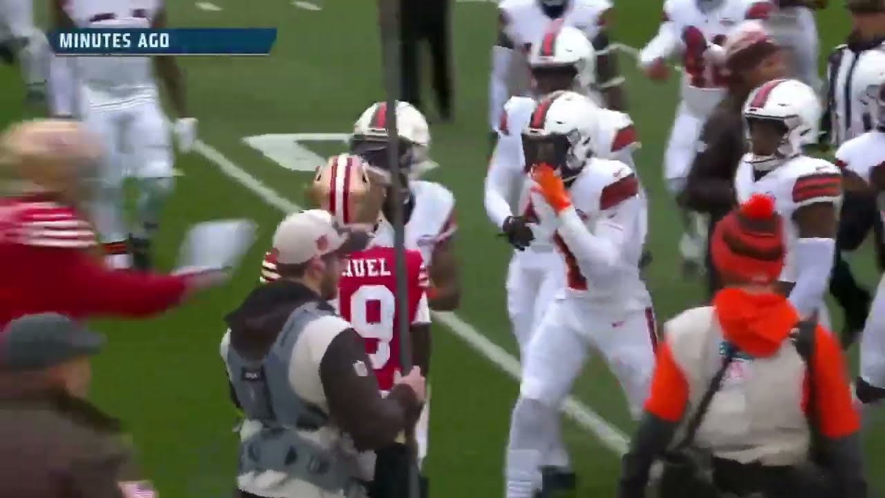 Deebo Samuel Trent Williams Brandon Aiyuk Scuffle San Francisco 49ers Cleveland Browns Scripted NFL