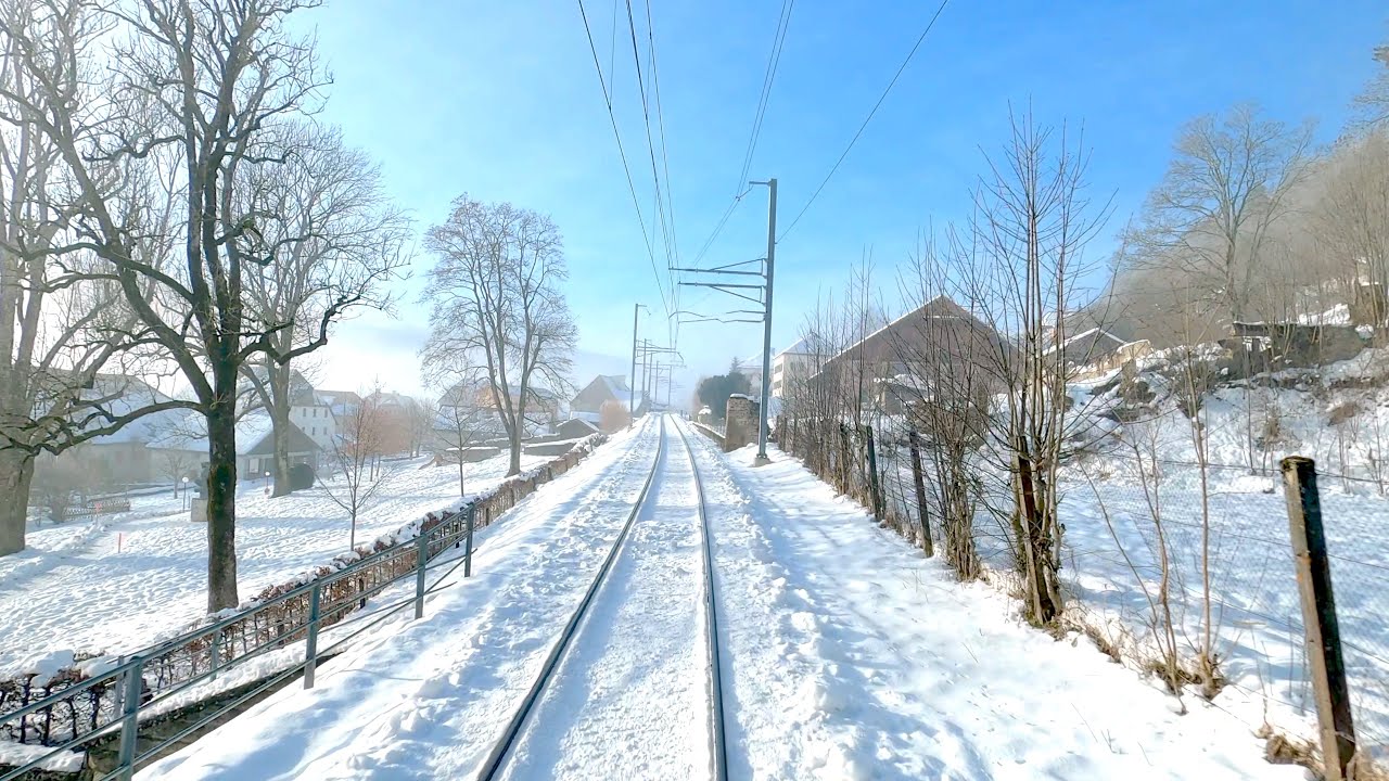 ★ 4K 🇨🇭 Biel - La Chaux-de-Fonds - Le Locle cab ride [01.2021] Führerstandsmitfahrt