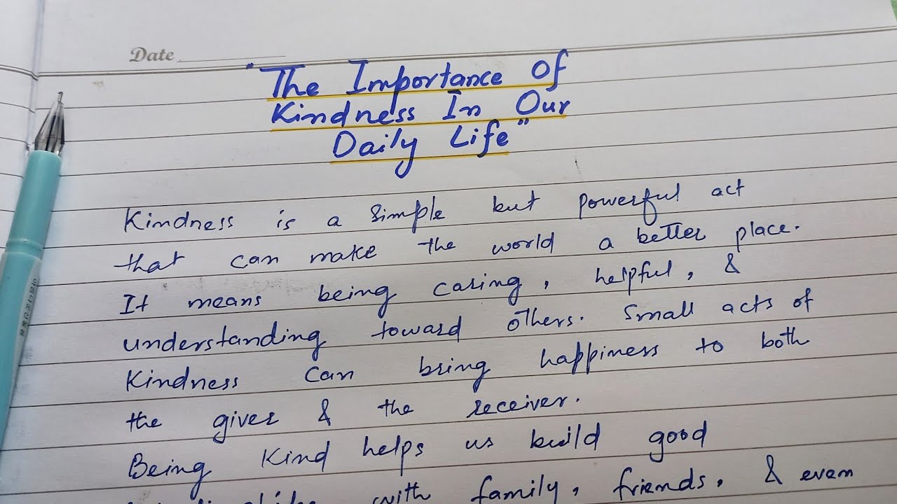 Importance of KINDNESS in our daily life Essay | Importance of Kindness Essay #english #essay
