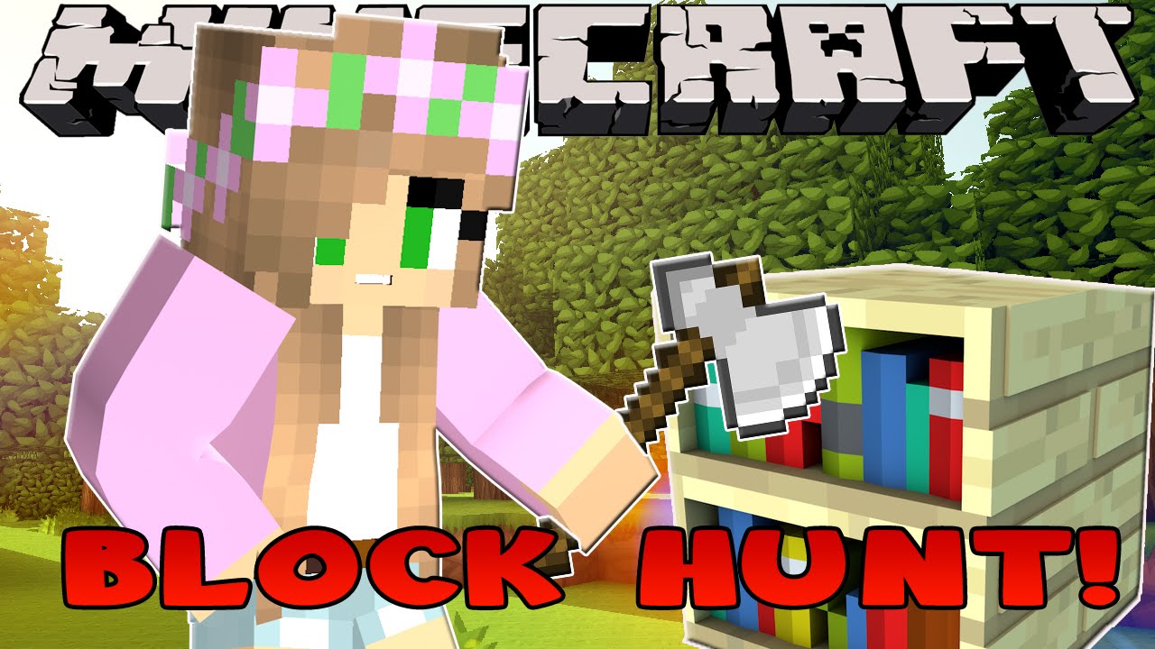 Minecraft Little Kelly :Block Hunt -  SNEAKY FLOWERPOTS!