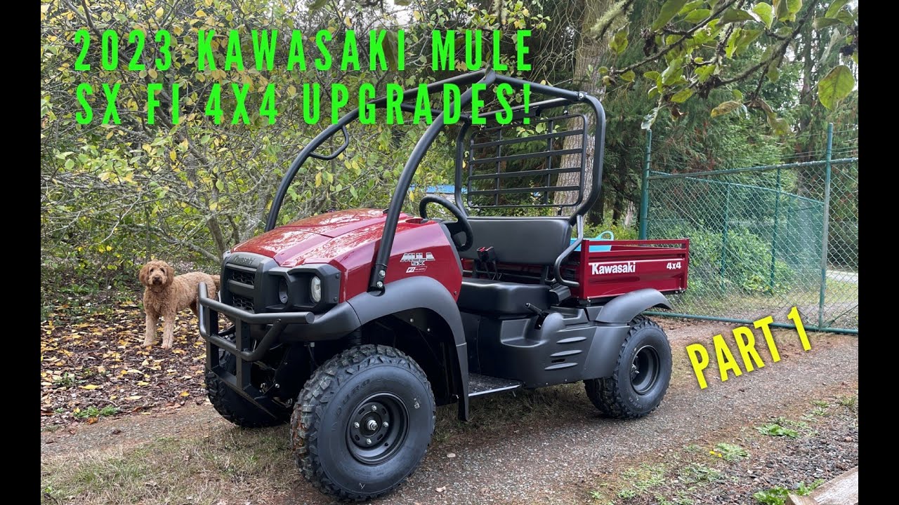 Kawasaki Mule SX 4x4 FI — маневренный, быстрый и полезный мотовездеход — установка крыши и зеркал...