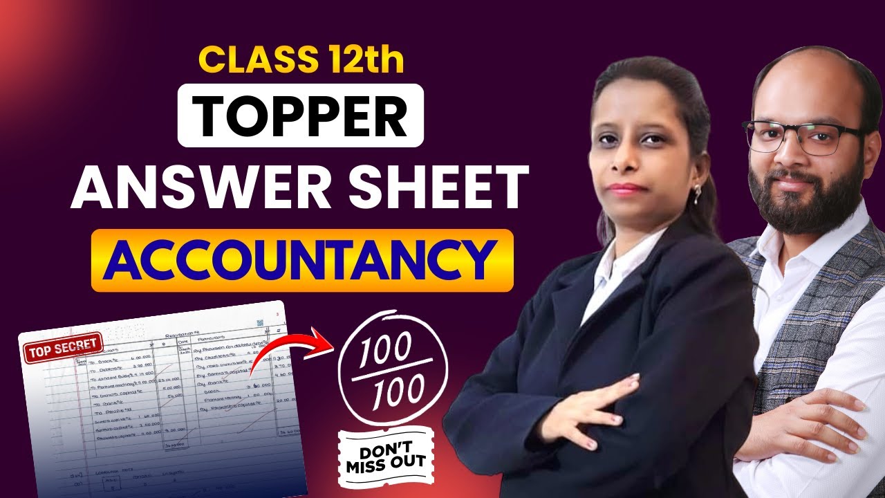 Accounts Topper Answer Sheet Class 12 | Class 12 Accounts | How to Score Full Marks in Class 12