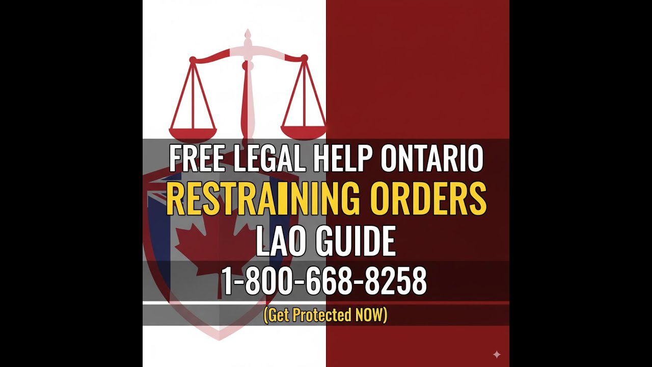 Ontario Safety Guide: How to Get a FREE Lawyer for a Restraining Order (LAO & Legal Aid Options)