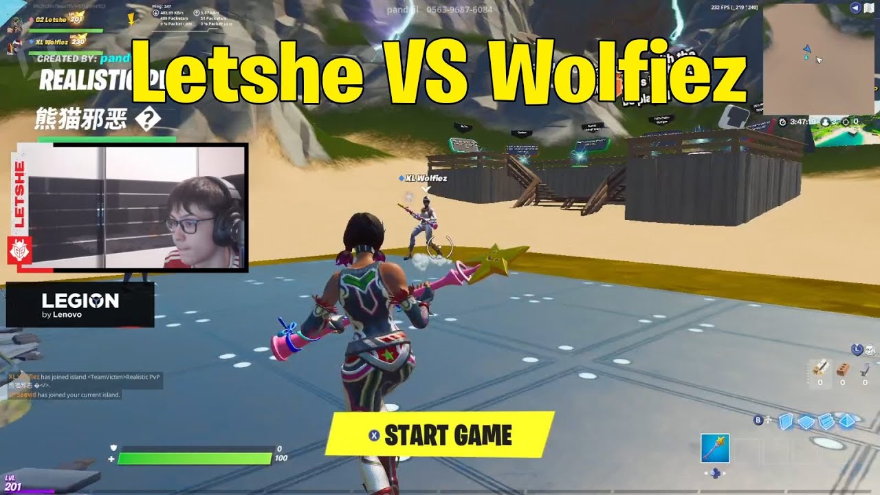 Letshe VS Wolfiez and Saevid 1v1 Realistic PvP | Fortnite
