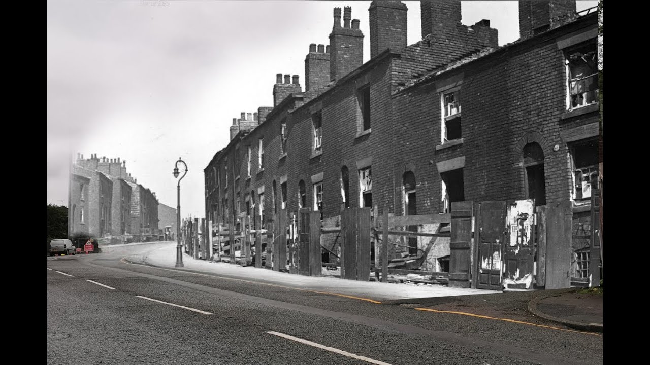 Time Travel - Red Bank from Lord St, Manchester, April 2024 / 1936