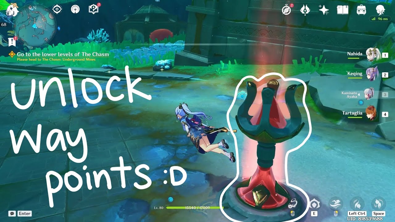 Unlocking underwater waypoints in Fontaine | Genshin Impact 4.0