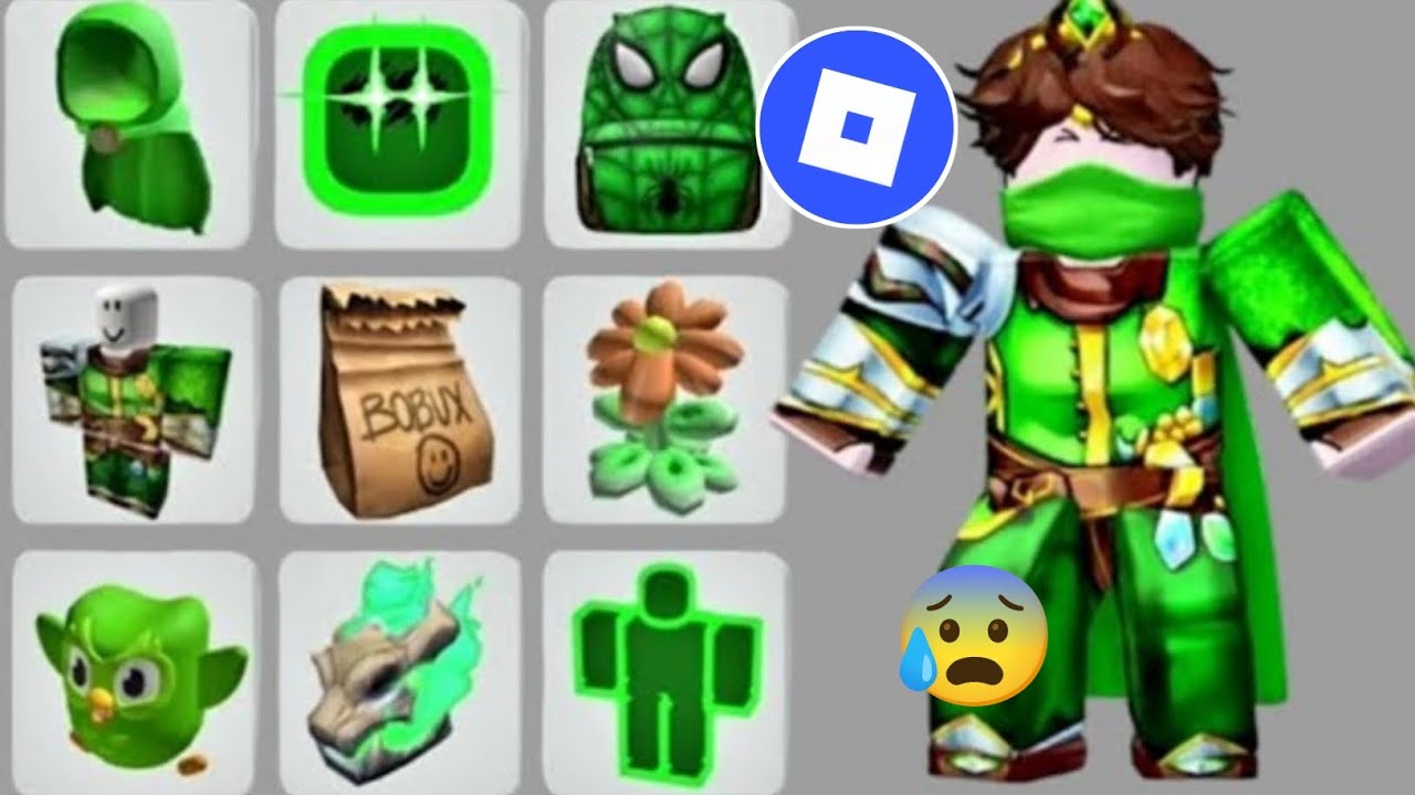 OMG💚💚! 35+ FREE GREEN ROBLOX. Free ItemsOn Roblox (new update)