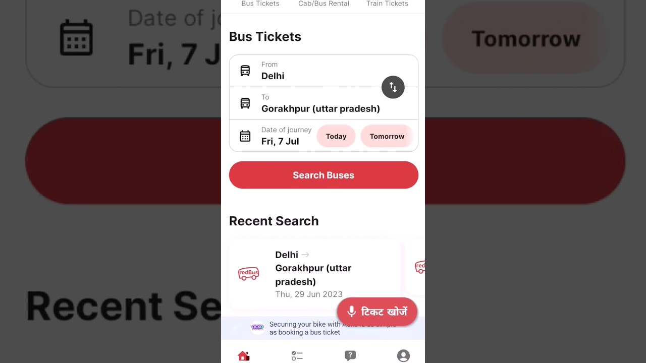 Red bus 🚌 se sbse saste price mein book Karen ticket/How to booked ticket on Red Bus. #busticket #1k