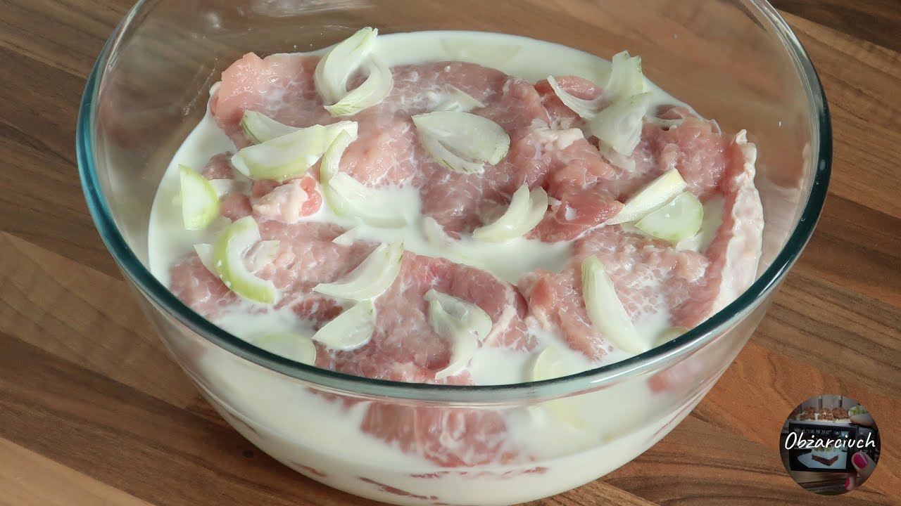 Kotlety schabowe moczone w mleku i cebuli