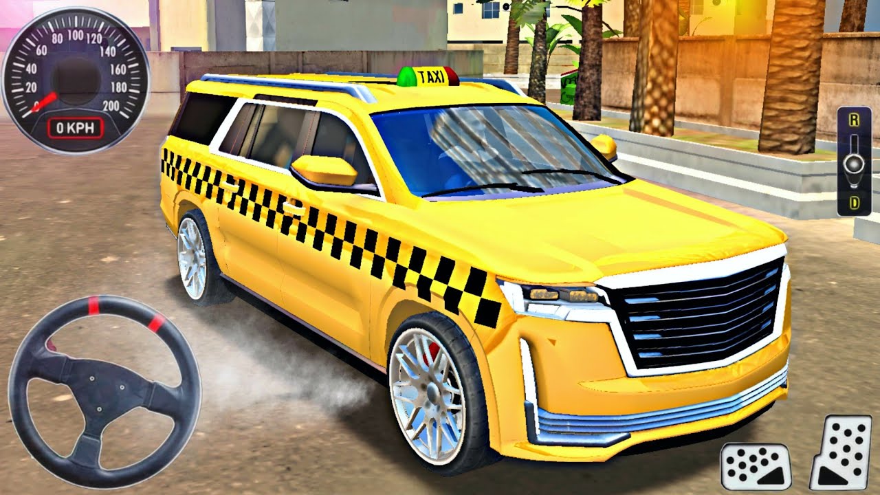 Cadillac Escalade SUV Taksi Araba S&uuml;r&uuml;ş Sim&uuml;lat&ouml;r&uuml; Oyunu - Taxi Sim 2022 Evo - Android Gameplay