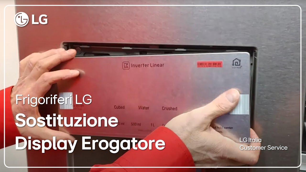 холодильники LG | Как заменить дисплей диспенсера для воды в моделях Signature