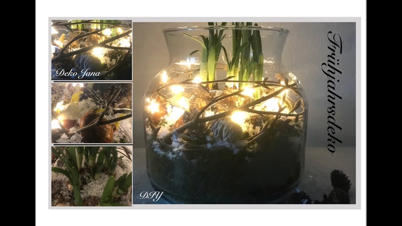 DIY: Wohn.- und Deko Idee, Winterlandschaft im Glas ❄️☃️, Frühlingserwachen , / Deko Jana