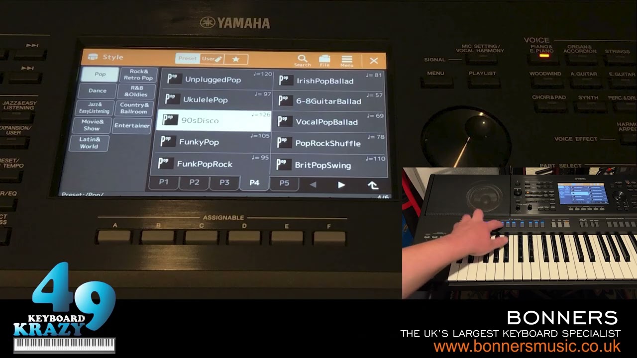 Yamaha PSR-SX920 Keyboard - Pop Styles Part 2/2