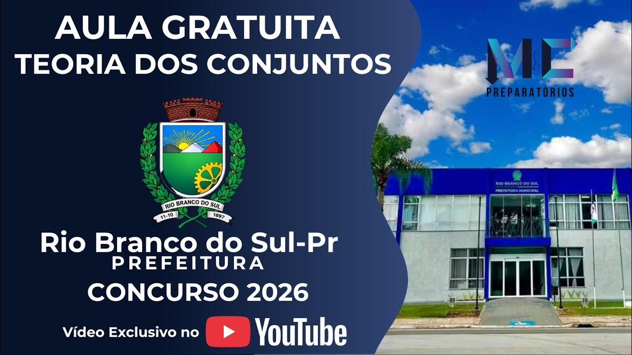 Concurso Rio Branco do Sul 2026 (FAFIPA) – Questão de Raciocínio Lógico Resolvida | Todos os Cargos