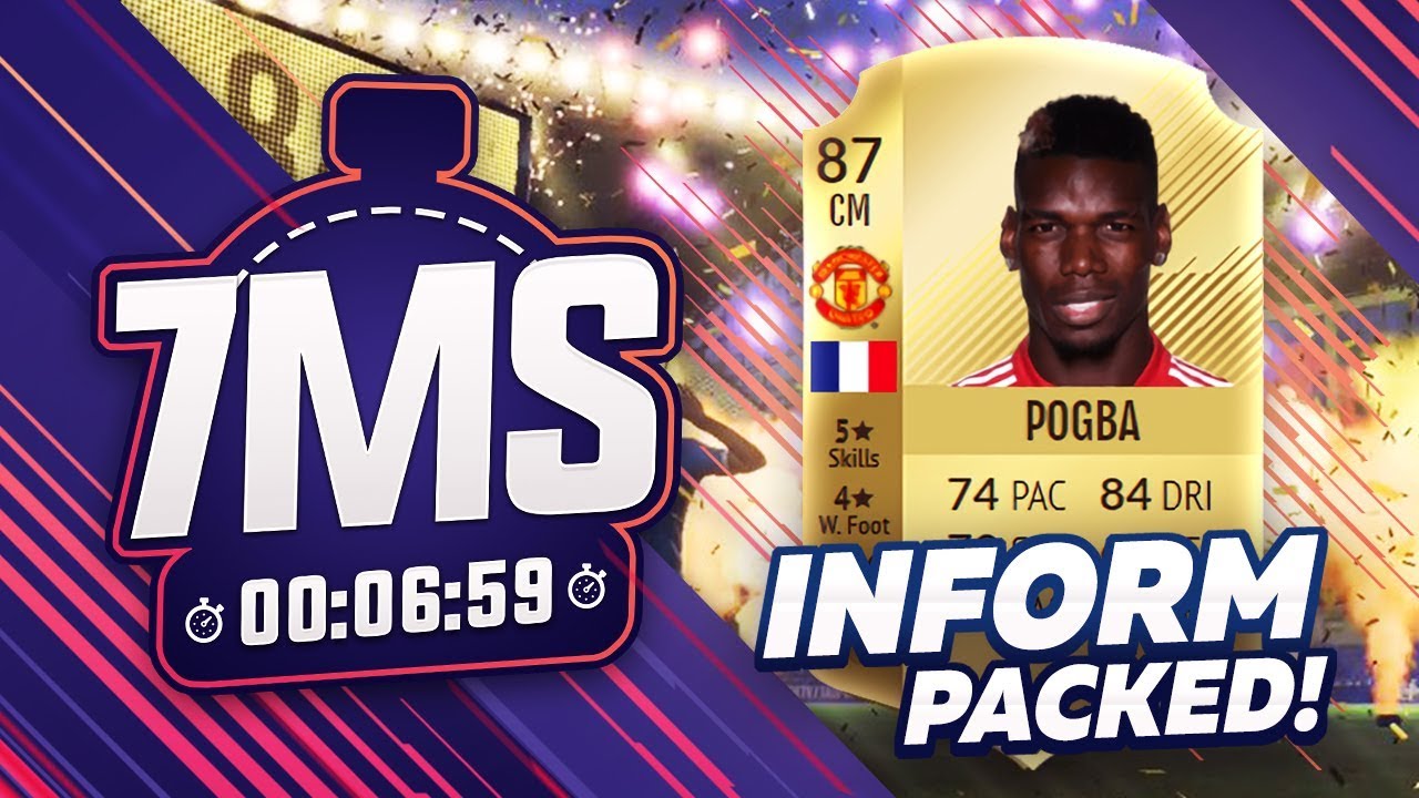 FIFA 18 7 MINUTE SQUAD BUILDER!! POGBA!!! **INFORM PACKED** FIFA 18 ULTIMATE TEAM