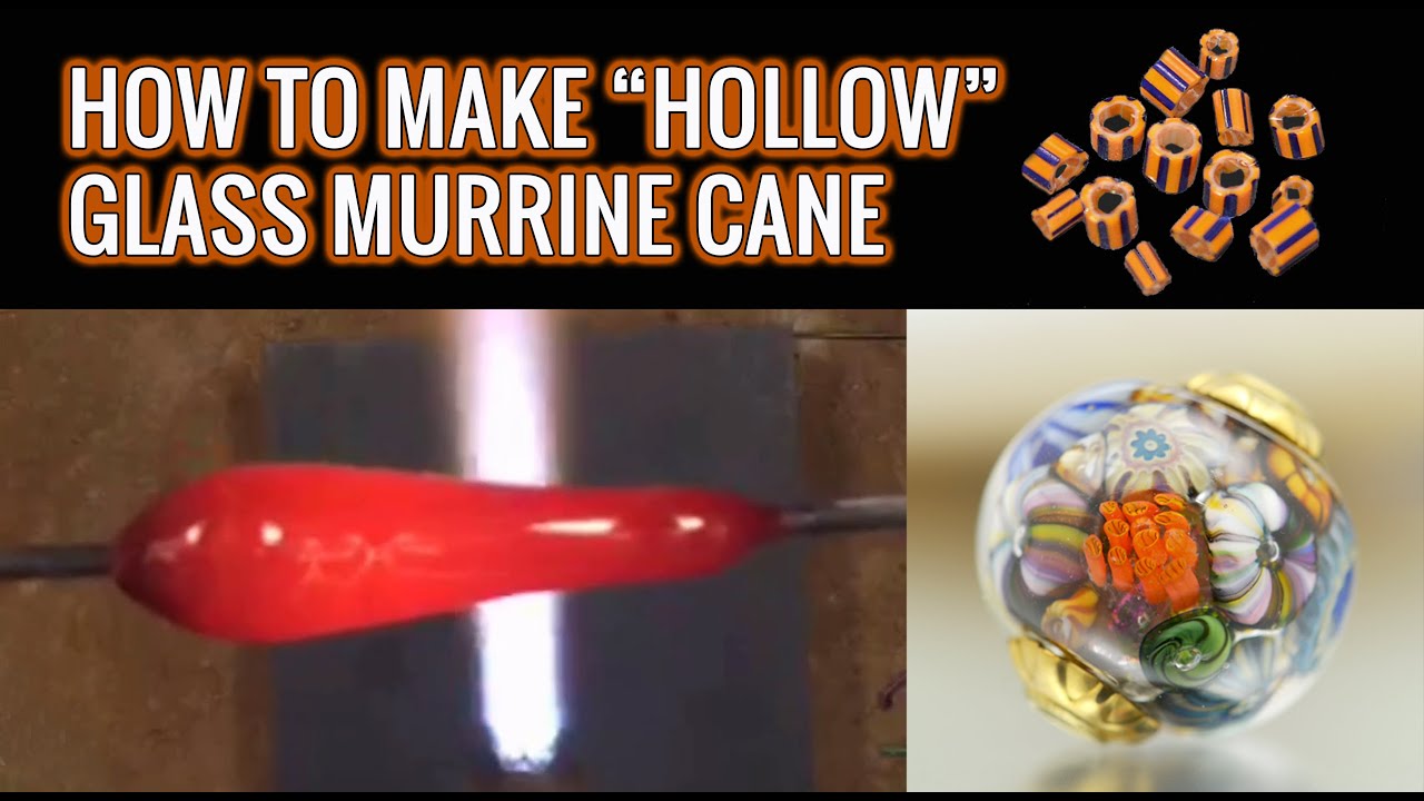 How to Make 'Hollow' Murrine Cane - Narrated Tutorial for Lampworking Glass Artist Beads