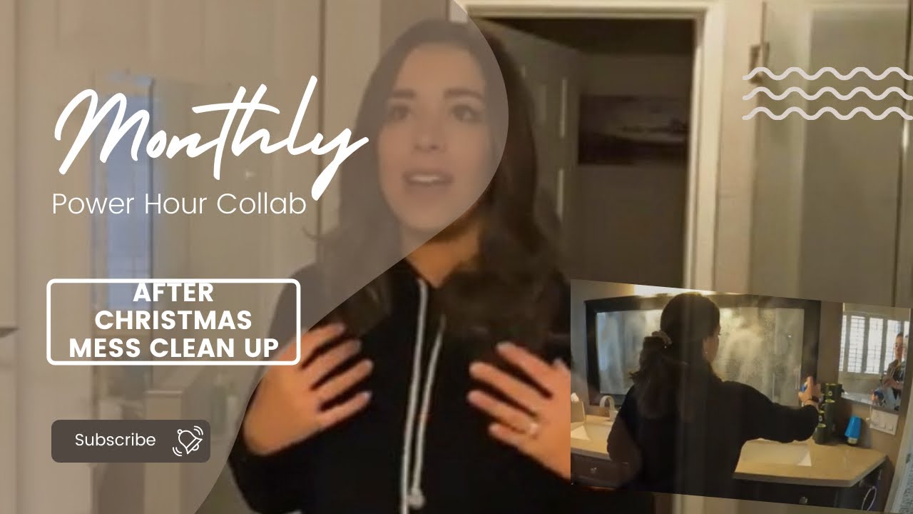Monthly Power Hour Collab | After Christmas Mess Clean Up | Jessica Myrose