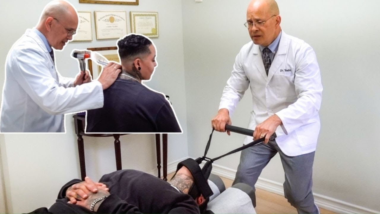Relaxing Chiropractic *ASMR* Adjustment *Y-STRAP* Releases Pain In Neck
