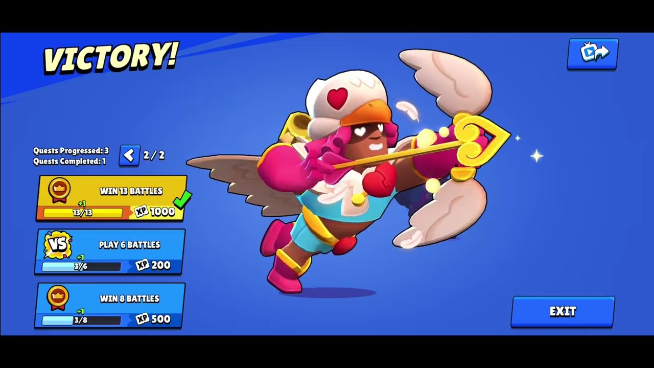 BRAWL STARS, BRAWLENTINES BOSS, MEGA BEAR SHADE, COMPLETED, IMPOSSIBLE,