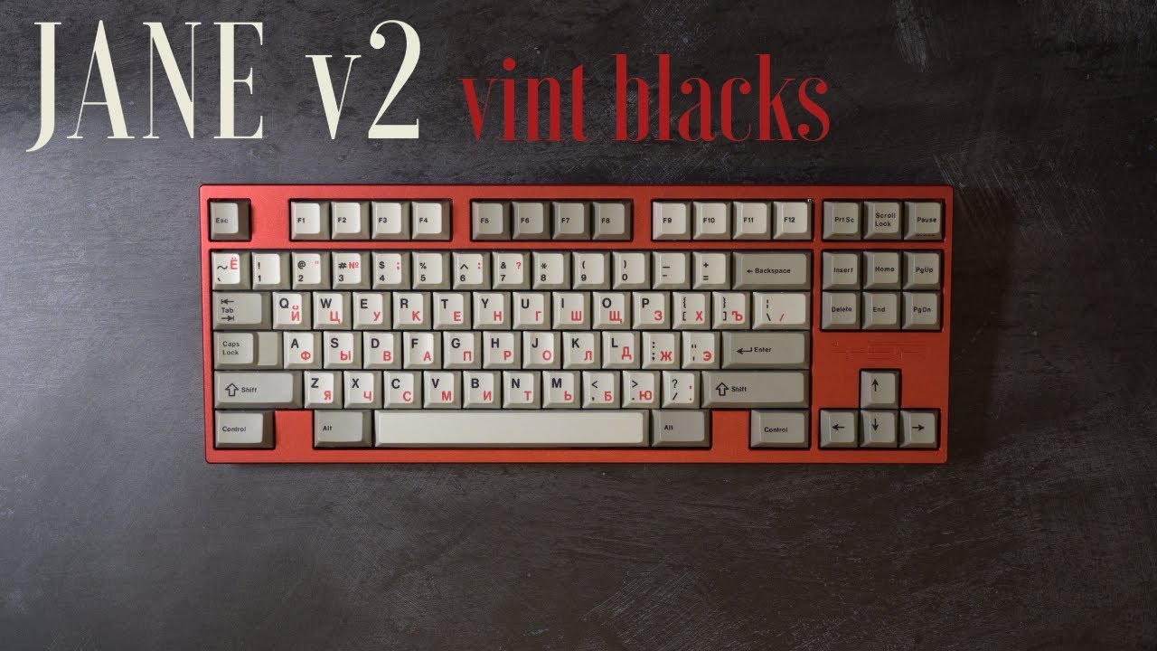 TGR Jane V2 with Vintage Blacks (West German) Typing Sounds