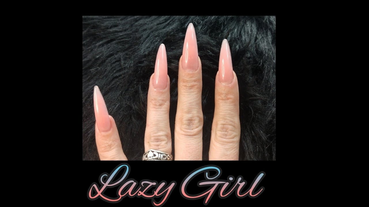My First Time Using The Lazy Girl Method with Acrylic- a tutorial  (by @Femi Beauty)