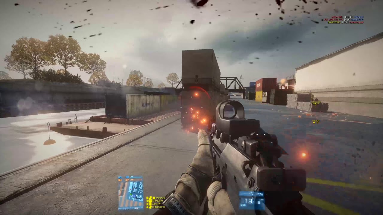 Battlefield 3 TDM Canals MP7 Aggressive Gameplay 86-19