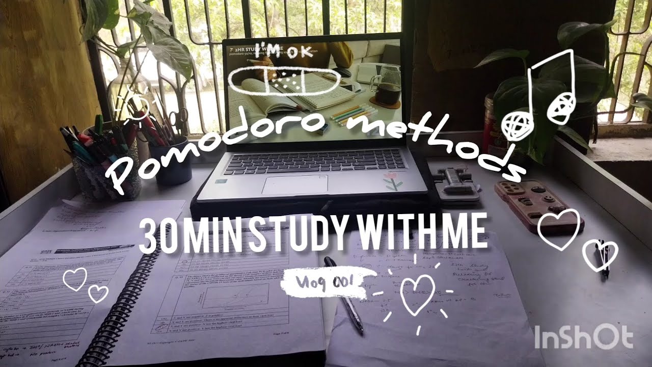 📚Study with me | ⏳️pomodoro| self study 📝 #studywithme #pomodoro #notemaking #studyvlog 