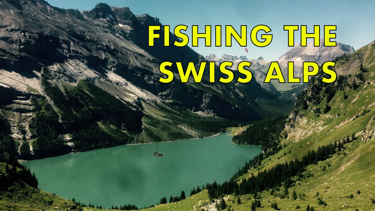 Fishing for Trout - Switzerland, Bernese Oberland Alps, Oeschinensee, Kandersteg, Lure Fishing