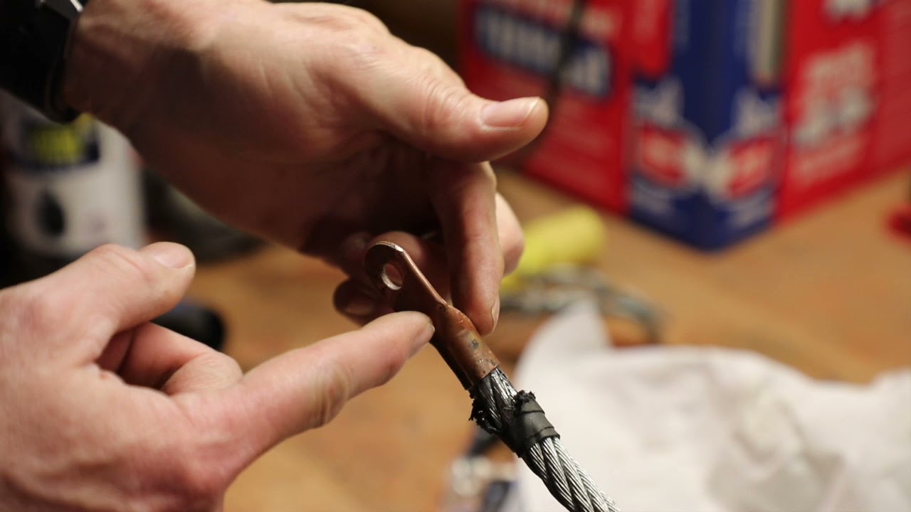 Repairing and re-installing a winch cable.
